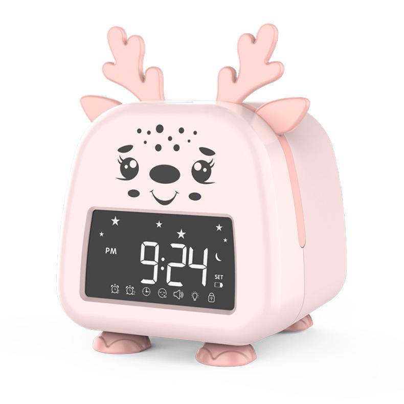 Voice Wake Up Smart Electronic Clock Student Cartoon Boy and Child Specific Multi Functional Alarm Clock