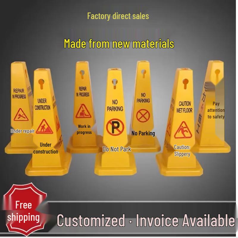 Aodel Thickened Plastic Square Warning Sign