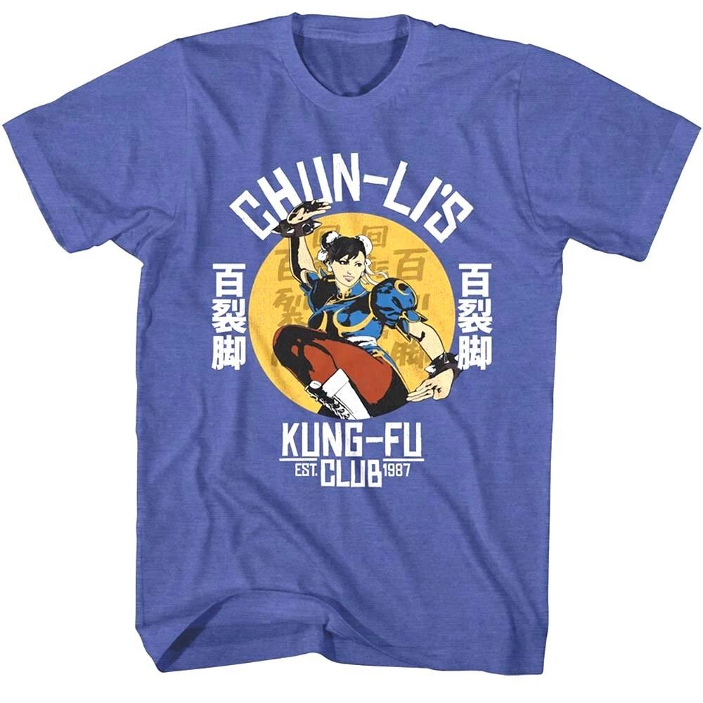 Street Fighter Chun Li Kung Fu Club Men s T Shirt Chinese Est 1987 Rising Sun 4XL