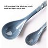 Scoop 9.3 Inch Ceramic Household Spoon Long Handle Spoon Porridge Spoon Simple Nordic Style Dishwasher Safe Soup Spoon (C)