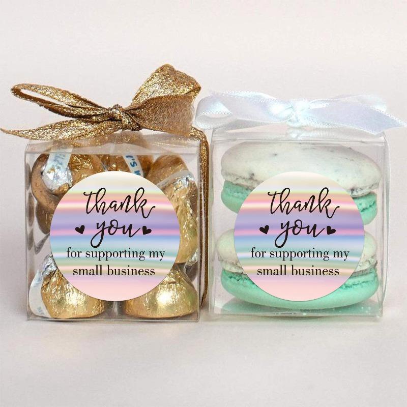 500pcs Holographic Thank You for Supporting My Small Business StickersPackaging Sealing Labels for Gift BagsBoxes  Envelopes.