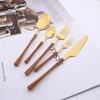 Tableware Dinnerware Set Stainless Steel Knives Forks Spoons with Wood Grain Effect Handle Kitchen Cutlery Flatware Dinner Set
