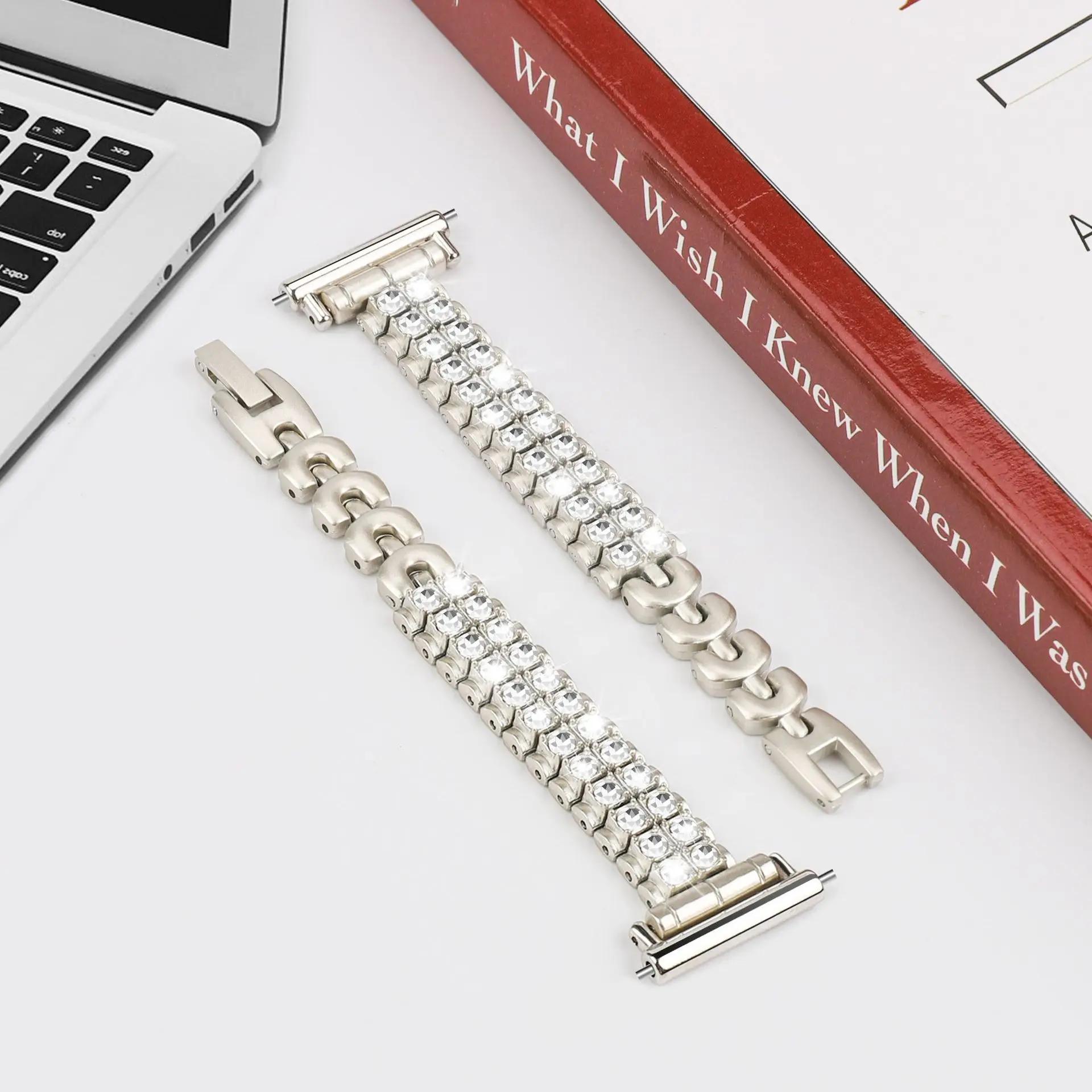 

18mm Diamond Strap For Huawei Watch GT4 41mm Women Bracelet For Garmin Vivoactive 4S Venu 3S 2S Forerunner 255S 265S Watchband 18MM Width Band