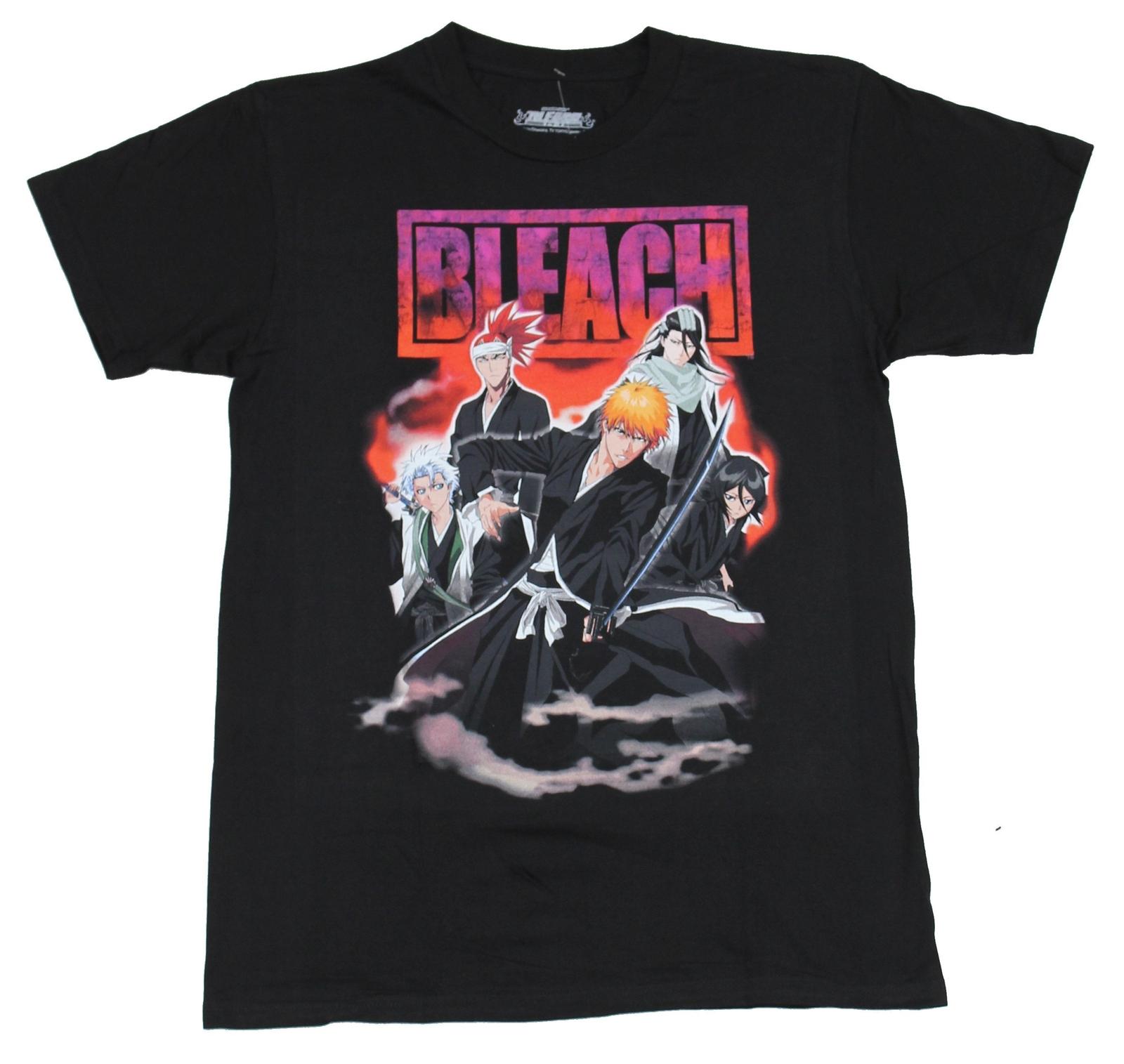 Bleach Mens T-Shirt - Smokey Ichigo Rukia Bankai Group Image S
