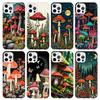 Colorful Mushroom Phone Case For iPhone 17 Air 11 13 Mini 14 15 Plus 16 12 Pro Max 16E SE 7 8 Pattern Soft TPU Back Cover  13 12