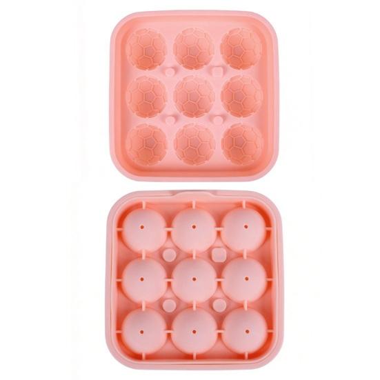 Soccer Ball Ice Cube Tray, 2026 World Mug Silicone Sphere Mold, Round Ice Maker for Whiskey Cocktail, Sports Themed Party Drinks Fans Gift