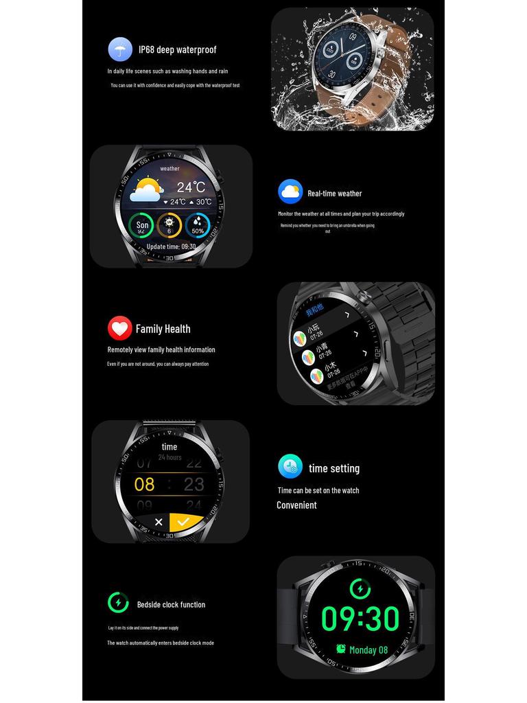Huaqiangbei GT4MAX Waterproof Smart Watch with Offline Payment & Bluetooth Calls, NFC & Ride Code