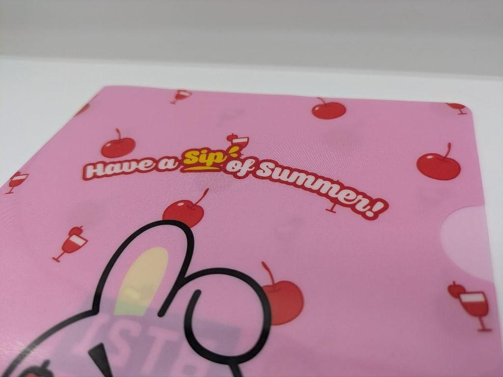 [USED] BTS Taehyung V TATA Folding Umbrella & (Bonus) Clear File Rainy Season