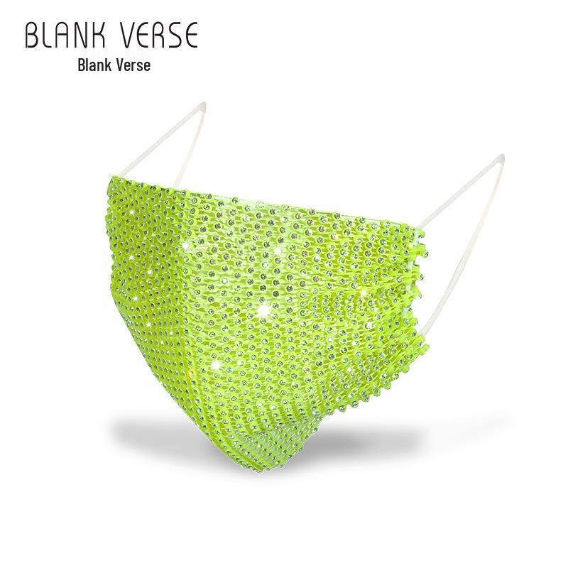 Trendy Rhinestone Face Mask - Vibrant Summer Collection