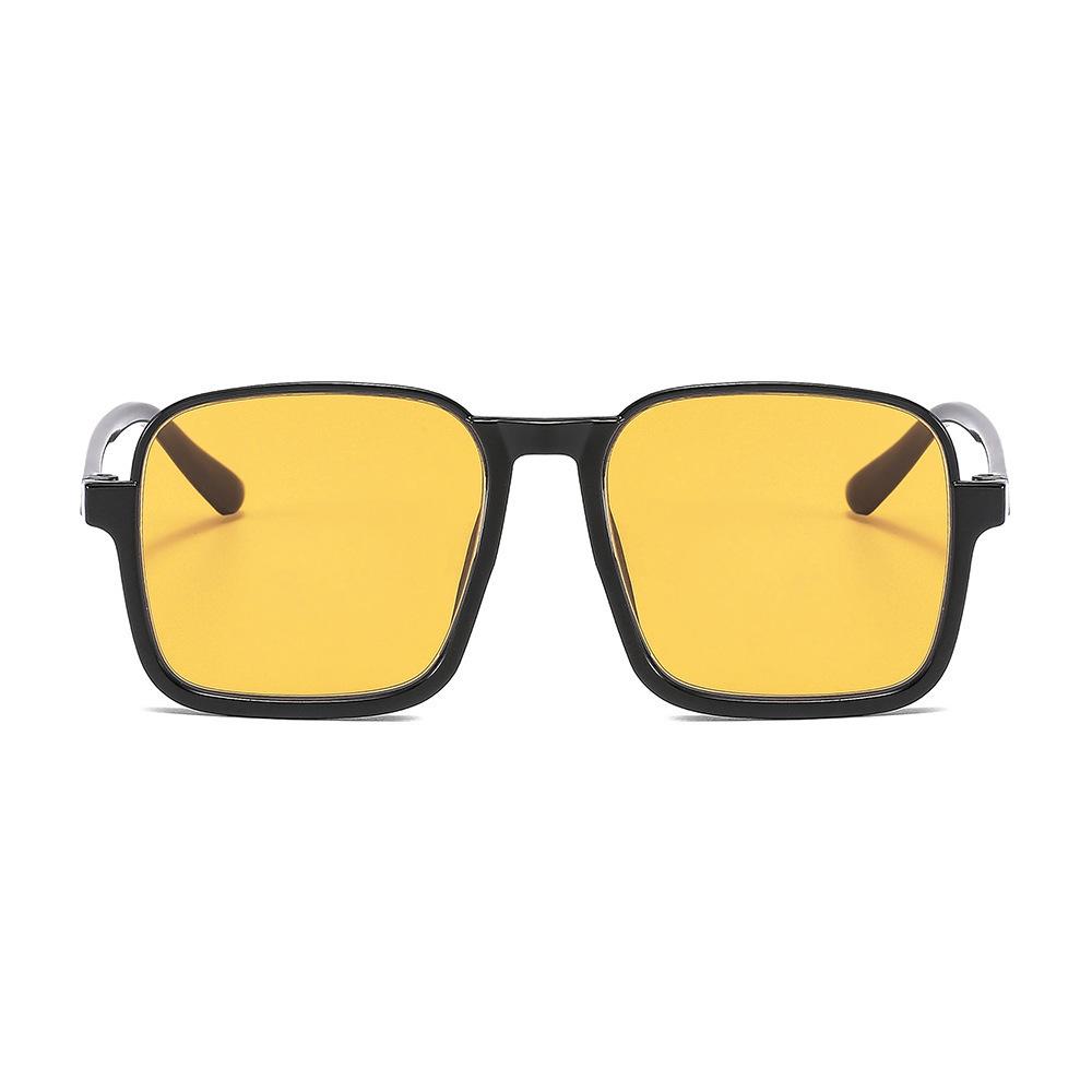 Cross-Outer Sunglasses, Retro Large-Frame Orange Sunglasses, Same Glasses.