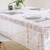 Elegant White Lace Table Cloth Wedding Decor Translucent Table Cover Embroidered Tablecloth Tea Tabl