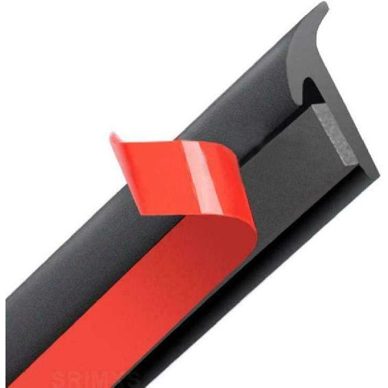5M/16.5Ft Universal Self Adhesive Auto Rubber Weather Draft Seal Strip, Car Windshield Edge Moulding Sealing Strip Soundproof T-Type Rubber Edge 6x10mm