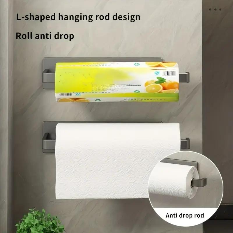 Kitchen Paper Towel Holder Adhesive Tissue Hanger Toilet Roll Paper Dispenser Cabinet Storage Napkin Rack Bathroom Accessories
