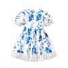Girls' Fashionable Dress 2025 Summer Children's Sweet Floral Princess Dress