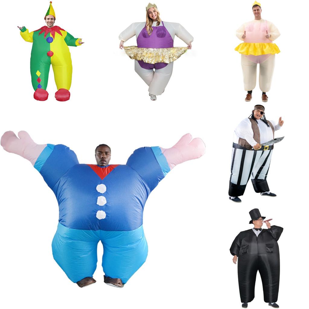 Fun Inflatable Costumes For Adults In Various Colors Perfect For Halloween Events