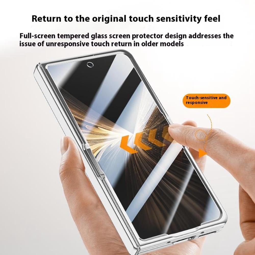 For Honor Magic V5 5G Case Compatible with MagSafe Kickstand Electroplated PC Phone Cover with Screen Protector