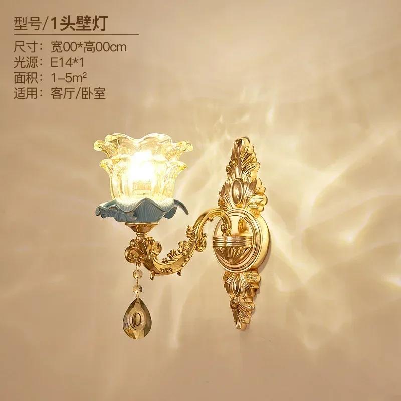 European Style Living Room Chandelier Home New Style Hall Simple Bedroom Restaurant Light Luxury Ceramic Crystal Lamp