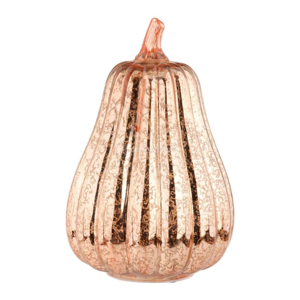 Glass Halloween Pumpkin Lamp Light Decoration Lantern LED Pumpkin Battery Operated for Halloween Party Gift Light Up Home Decor