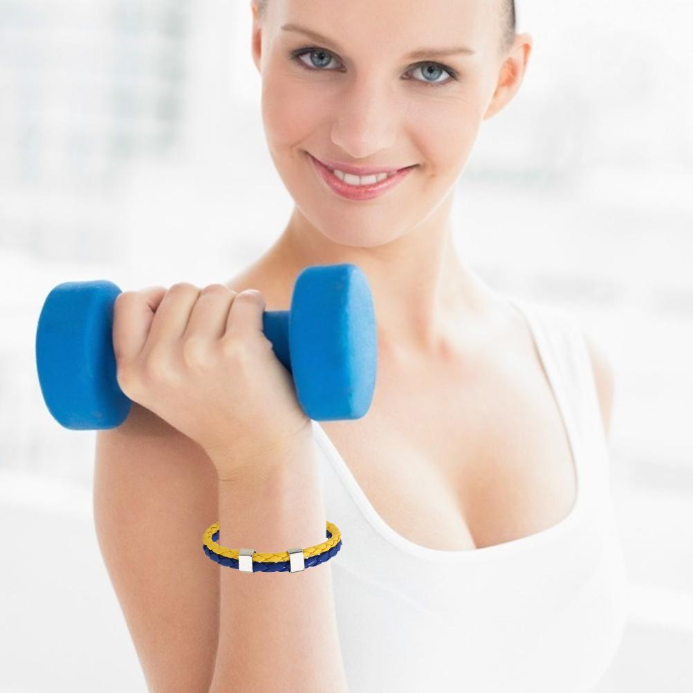 3 Buc Brățară Steagul Ucrainei Brățară din Piele Împletită Ucraina Suveniruri Bijuterii