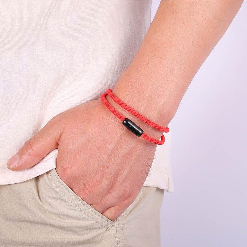 Fashion Wrap Cotton Rope Bracelet Men Bangles Sproty Chain Link Male Charm Bracelet Women Jewelry