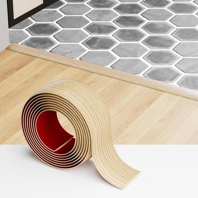 1 Stück 1M PVC Holzboden Übergangsleiste Kantenabschlussleiste Selbstklebende Fugenleiste Flache Schnalle Kantenpressung Schwellenleiste
