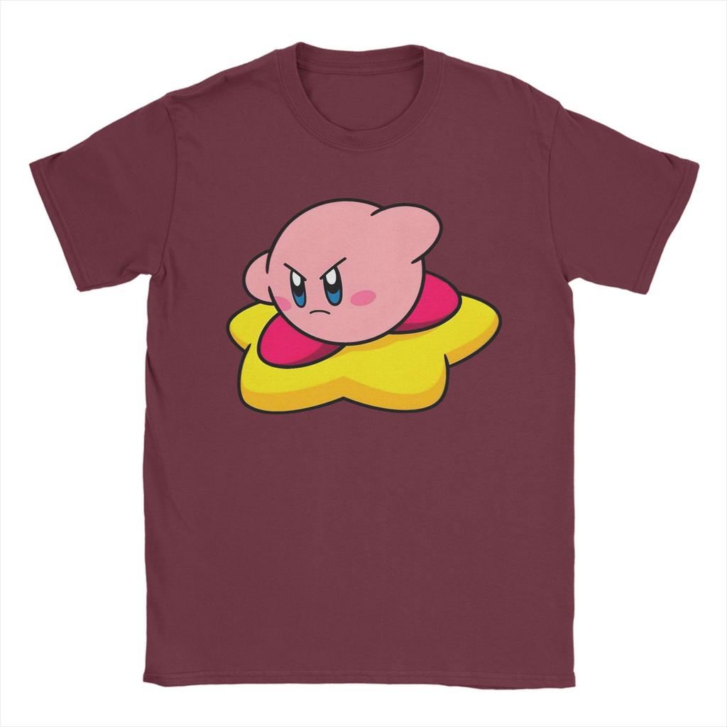 Mens Kirbys On a Star T Shirts 100 Cotton Clothes Vintage Short Sleeve O Neck Tees Plus Size TShirts