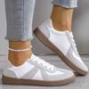 Fashion 2025 New Patchwork Flat Heel Sneaker Women Spring Autumn Soft Sole Casual Shoes Woman Lace Up Non Slip Tennis Running Shoes