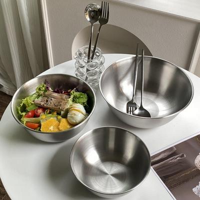 1/3 st Rostfria Skålar med Skallinje Stor Kapacitet Hållbara Matförvaringsskålset för Utomhuscamping Matlagning Salladsskål