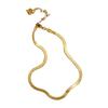 Trendy European & American Minimalist Gold Snake Chain Bracelet for Women in Titanium Steel