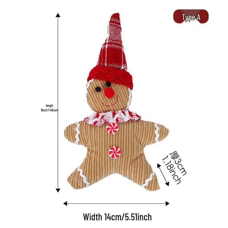 Creative Christmas Gingerbread Man Ornament – Festive Doll Tree Decoration Accessory