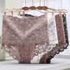 Sexy Lace Panties for Women High Waist Ultra-thin See-through Mesh Underwear Panties Large Size Cotton Crotch Briefs Lingerie