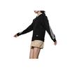 Adidas Colorblock Stripe Sporty Hooded Jacket Women Jackets Black H57287