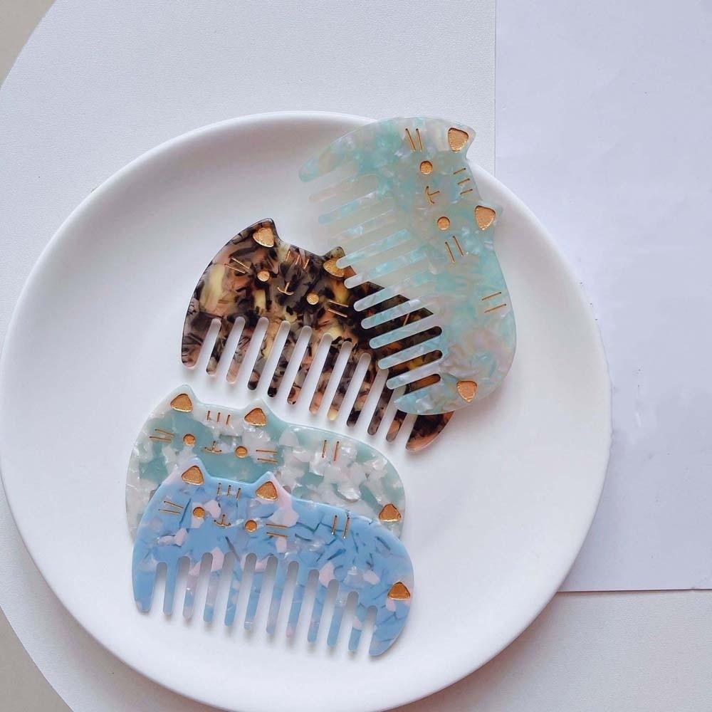 Acetate Makeup Comb Cat Hairdressing Combs Creative Acetic Acid Comb  Barber Shop Salon