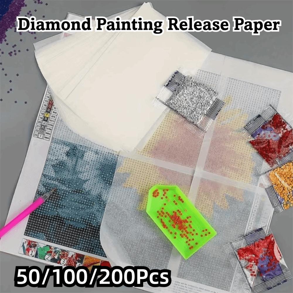 50/100/200 Stück Antihaft-Doppelseitiges Trennpapier Diamond Art Werkzeug DIY Diamond Painting