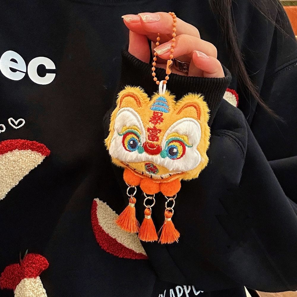 Awakened Lion Lion Dance Tassels Pendant Year of Horse New Year Zodiac Plush Doll Children
