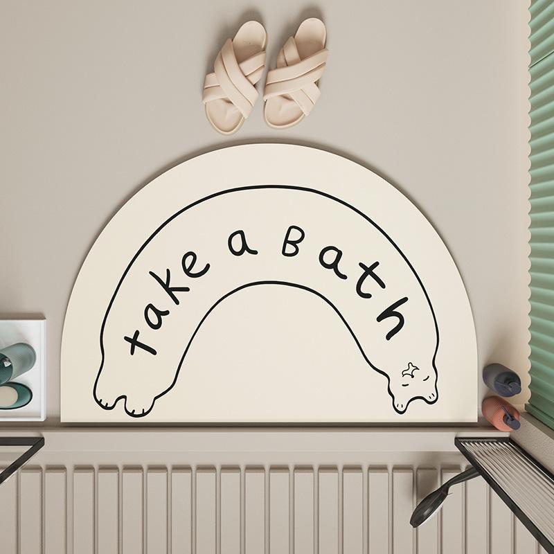 Simple Diatom Mud Floor Mat for Household Bathroom Floor Mat for Bathroom Absorbent Foot Mat for Entrance Entrance Door Mat