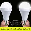 Rechargeable Emergency LED Light Bulb E27 9W 15W 6500K Stay Bright Power Outage Lamp With Hook For Home Water Flashlight