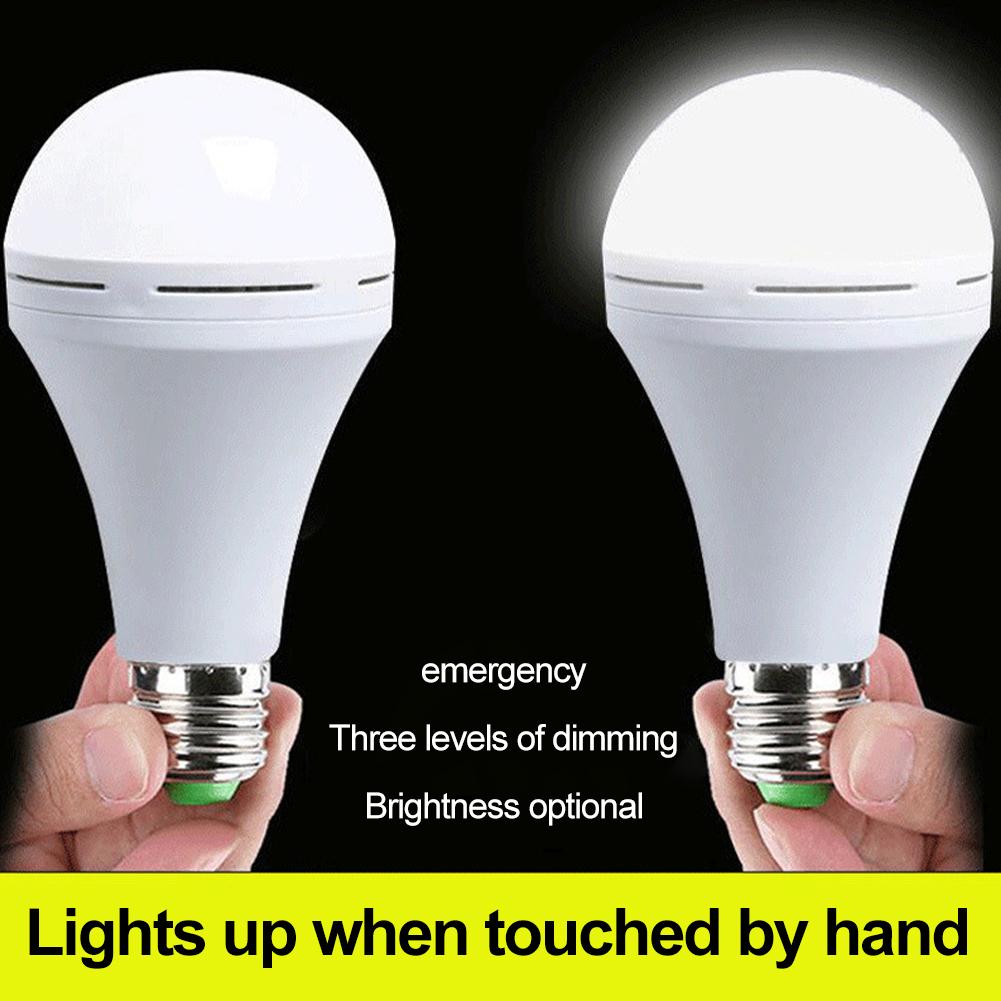 Rechargeable Emergency LED Light Bulb E27 9W 15W 6500K Stay Bright Power Outage Lamp With Hook For Home Water Flashlight