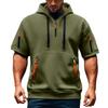 Men's Short-sleeved Casual Hooded Short-sleeved Pullover