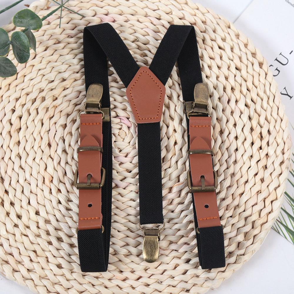 New Casual Kids Elastic Suspenders Children Boys Matching Tuxedo Suit Adjustable Y-Back Braces for Party Daily Accessories Gift