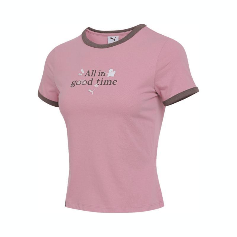 

Puma All In Good Time Fashion Round Neck Soft Comfortable Versatile Short Sleeve T-Shirt Women T-Shirts 634798-65 M