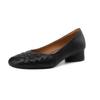 Soft Leather Retro Woven Light Mouth Single Shoes Flat Shoes New 2025 Soft Leather Spring and Autumn Comfortable Soft Sole Mother Shoes