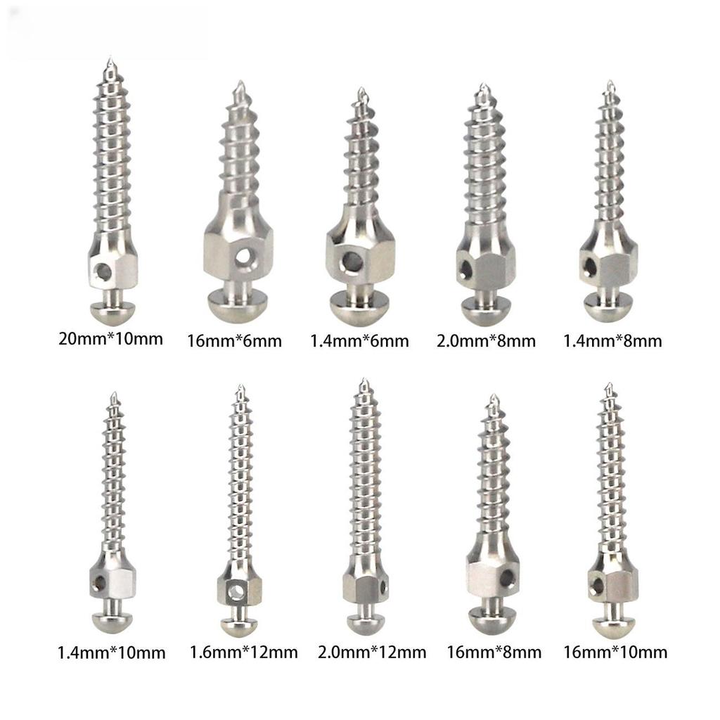 Dental Orthodontic Mini Implants Micro Screw Self Drilling 10Pcs +Screwdriver Self Drilling Tool Stainless Materials 1Pc