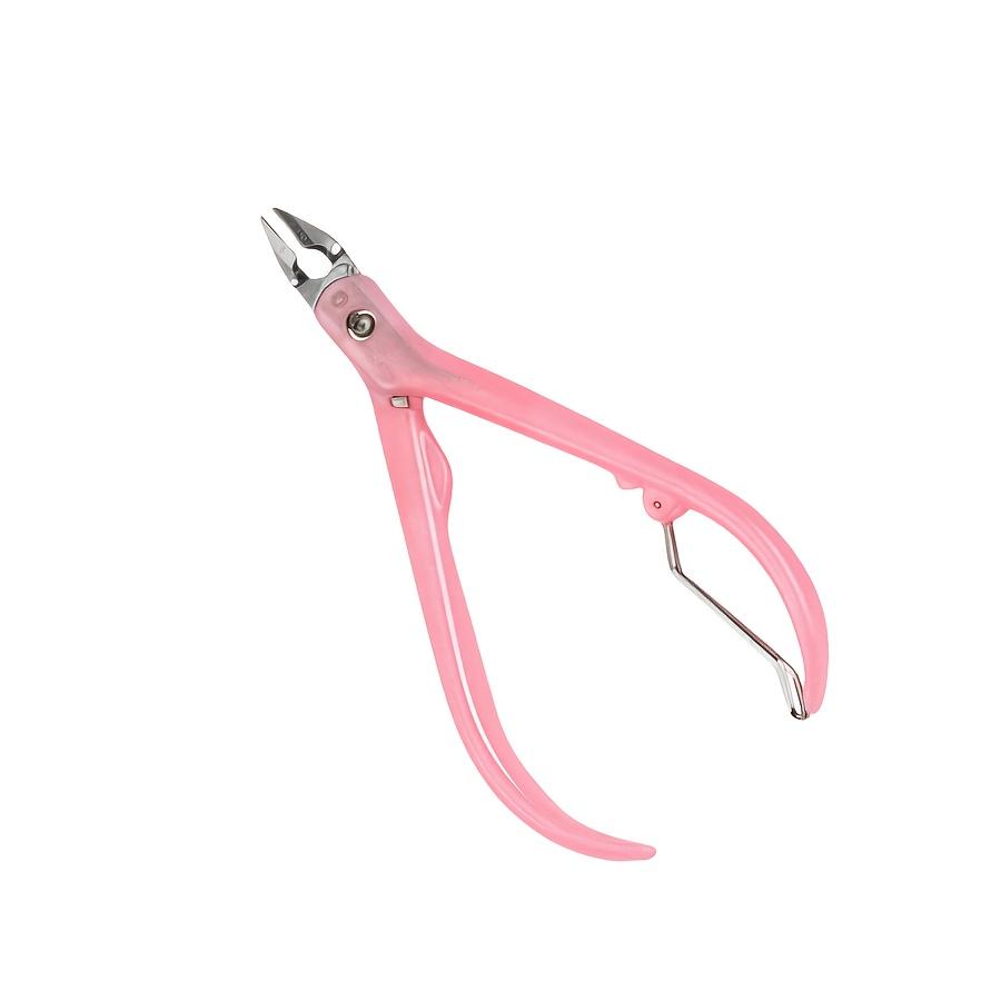 Transparent Pink Nail Clippers Sharp Dead Skin Remover, Portable Toenail Trimmer with Comfortable Grip, Ideal for Home Manicure, Nail Care Tool