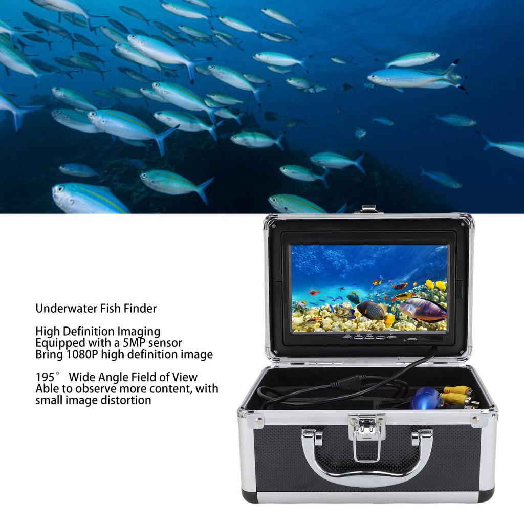 Underwater Fishing Camera 5MP 1080P 195 Degree Wide Angle Lens 7 Inch HD Screen Fish Finder Camera with 20m Cable EU Plug