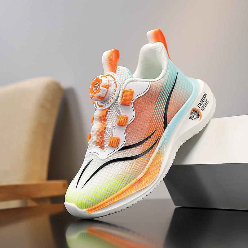Children's sports shoes spring and autumn leather waterproof boys' sports shoes lightweight mesh breathable girls' casual shoes