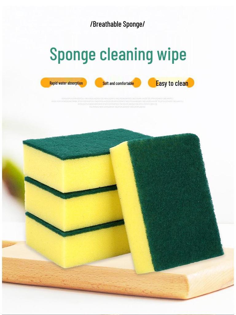 Household Kitchen Dishwashing Scrubber Sponge Block