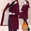 Women's 2025 Mid-Length Velvet Lambswool Plush Coat - Loose, Trendy, Plus Size, Autumn/Winter Cardigan Hoodie