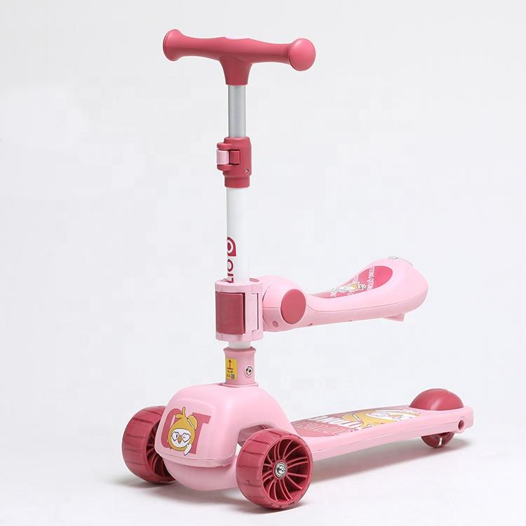 

Высококачественный многофункциональный складной и светоизлучающий детский самокат для детей, детские игрушки, 3 колеса из искусственной кожи