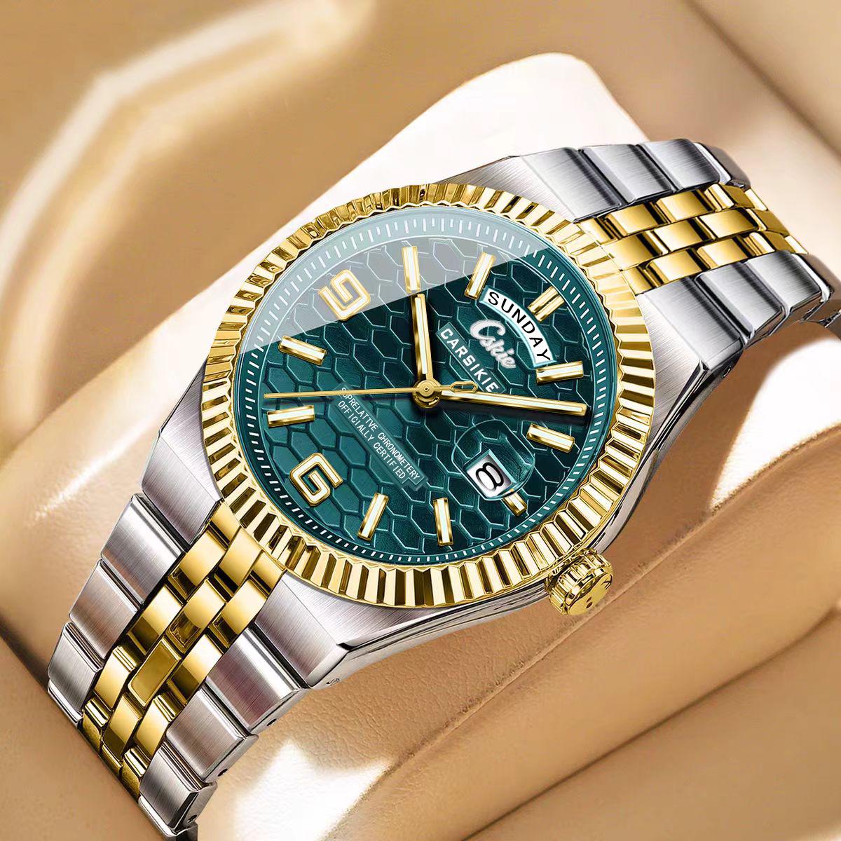 

Серия «Звездное небо» Мужские автоматические механические часы: Светящиеся, Водонепроницаемые, Швейцарский кварцевый механизм для дня и ночи